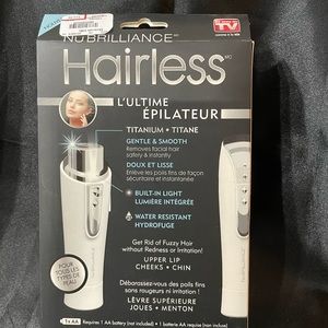 Nubrilliance facial hair remover, as seen on tv, new in box never used.